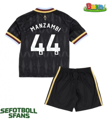 Aston Villa Johan Manzambi #44 Bortaställ Barn 2026-27 Kortärmad (+ Korta byxor)